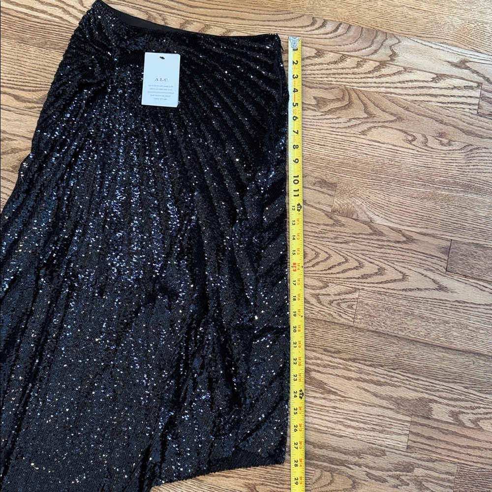 A.L.C. Tori asymmetric pleated sequined tulle midi skirt sz 2 NWT - Picture 13 of 13